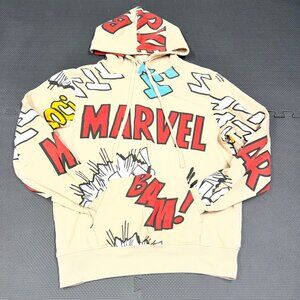 Marvel Comics Graphic Pullover Hoodie With Action Print Design